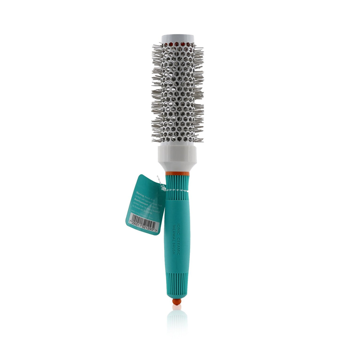 Moroccanoil 35mm round brush with ionic bristles for fast styling, healthy shine, and versatile curly hairstyles.