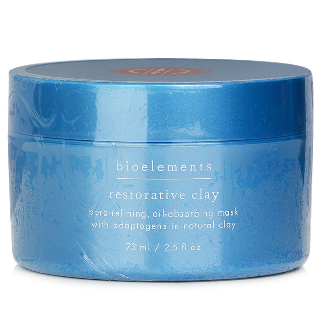 Bioelements Restorative Clay Mask in 73ml benefits pores, balances skin, and enhances texture with natural herbs and chamomile.