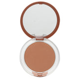 Lightweight bronzer in No. 02 Sunkissed, offers a sun-kissed glow, easy buildable coverage, and long-wearing, oil-free formula.