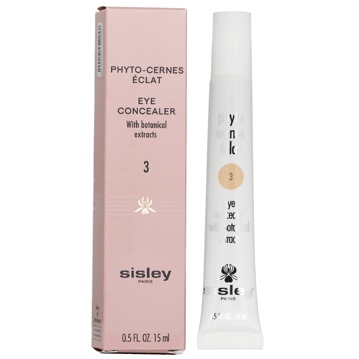 Sisley Phyto Cernes Eclat Eye Concealer #03 with metal tip, combats dark circles and puffiness for a flawless, radiant look.