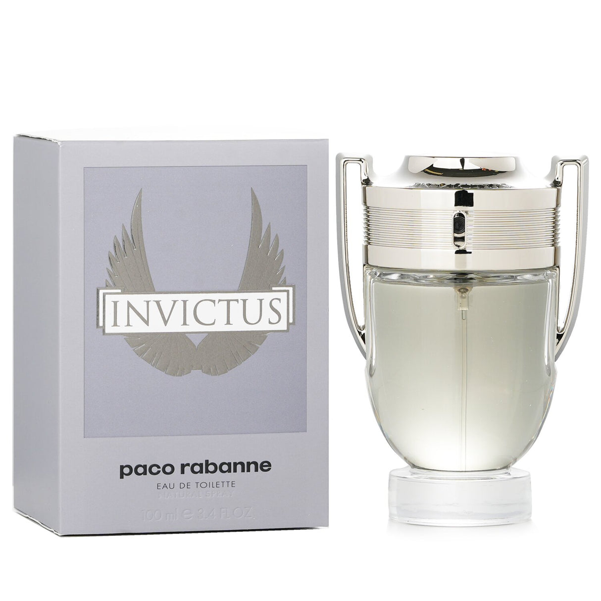 Paco Rabanne Invictus Eau De Toilette is a 100ml fragrance with fresh aquatic notes and a woody base, perfect for modern men.