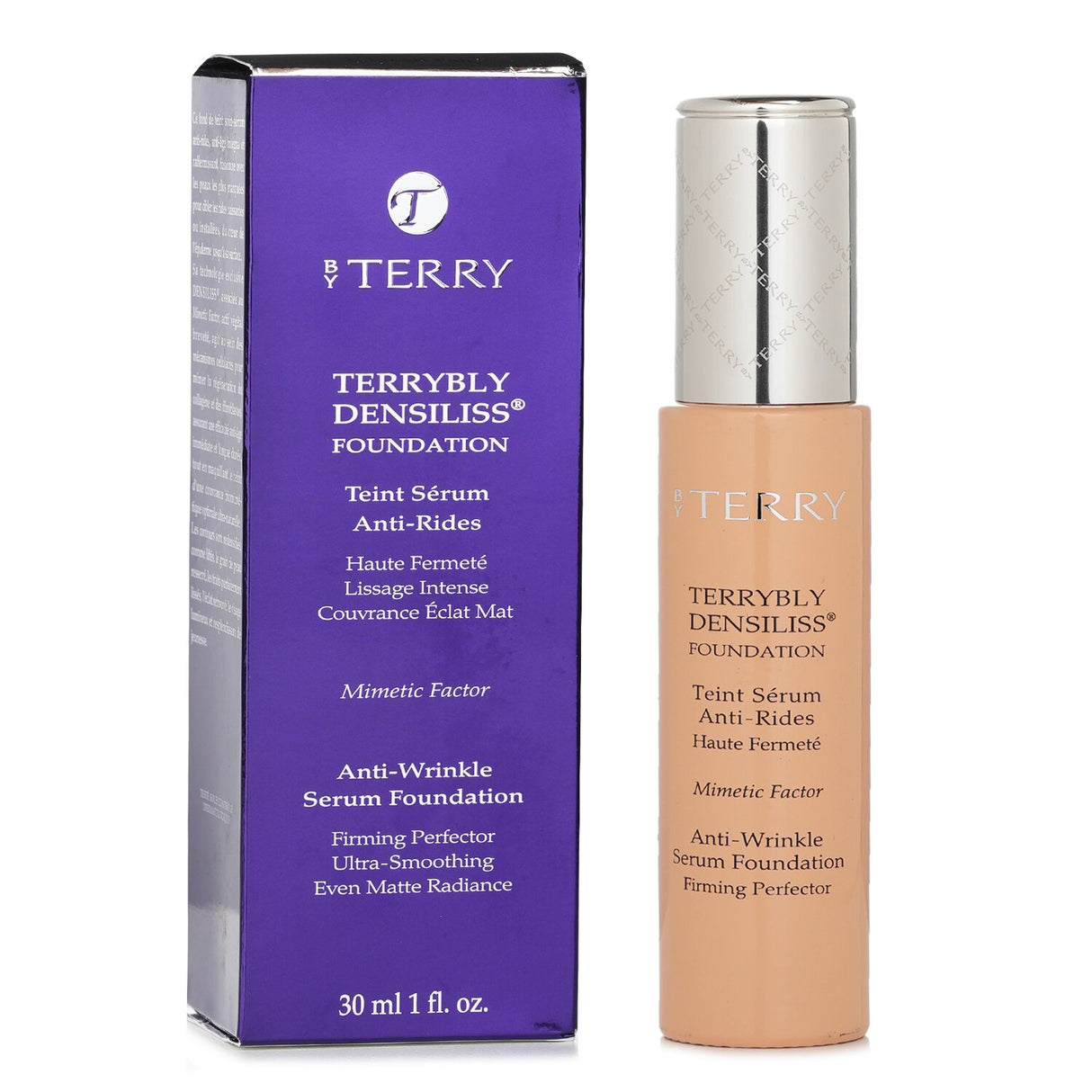 By Terry Terrybly Densiliss serum foundation in Fresh Fair, offering wrinkle control, firming benefits, and a flawless complexion.