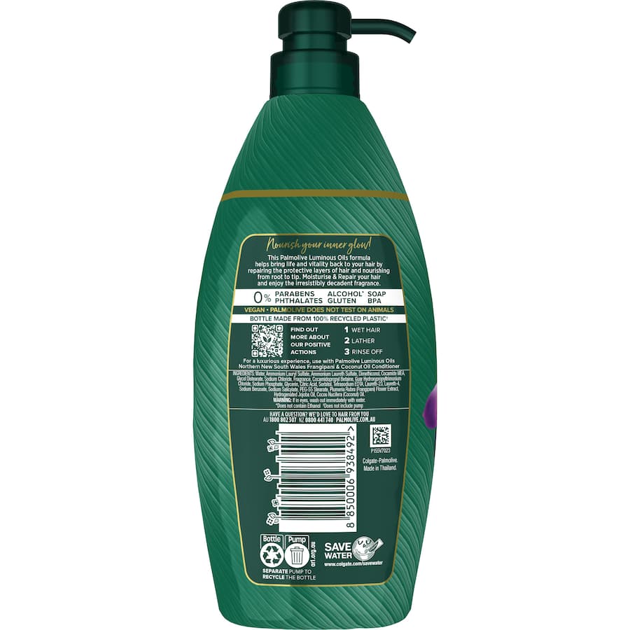 Palmolive Luminous Oils Conditioner Coconut Oil & Frangipani Pump 700mL