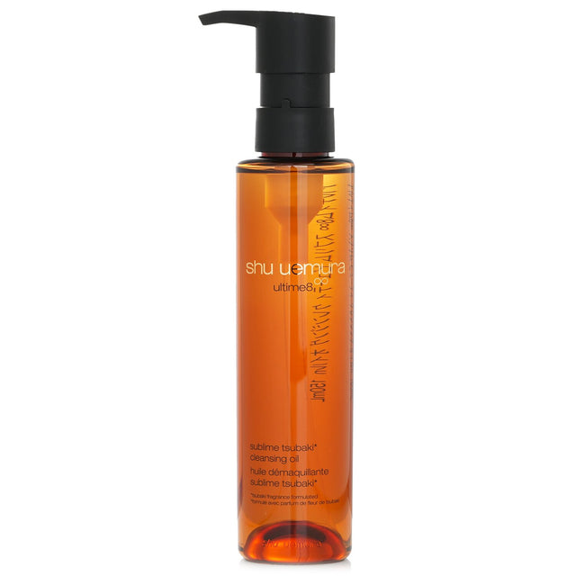 Shu Uemura Ultime8 cleansing oil, enriched with eight botanical oils for effective makeup removal and deep hydration.