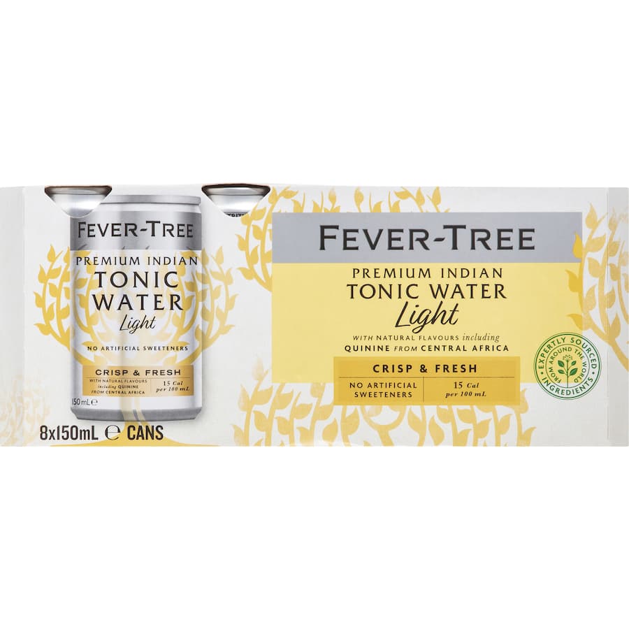 Fever Tree Light Tonic Water  Cans 8 x 150mL