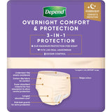 Depend Real Fit Underwear Night Defence Female 8 pack