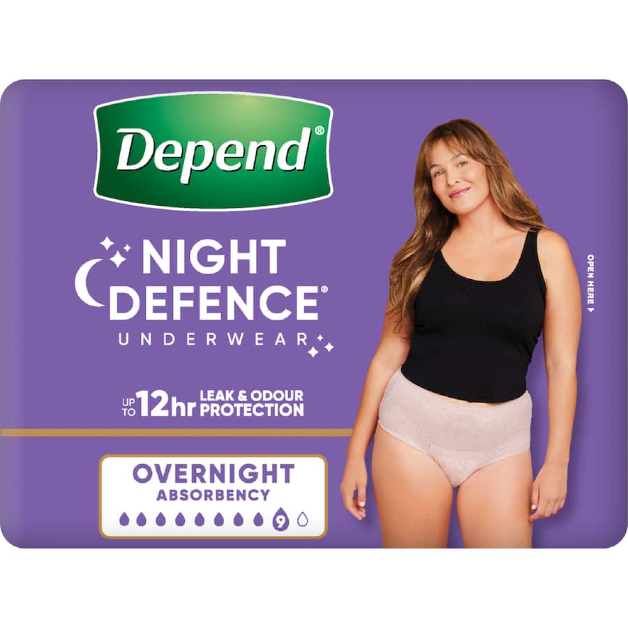 Depend Real Fit Underwear Night Defence Female 8 pack