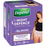 Depend Real Fit Underwear Night Defence Female 8 pack