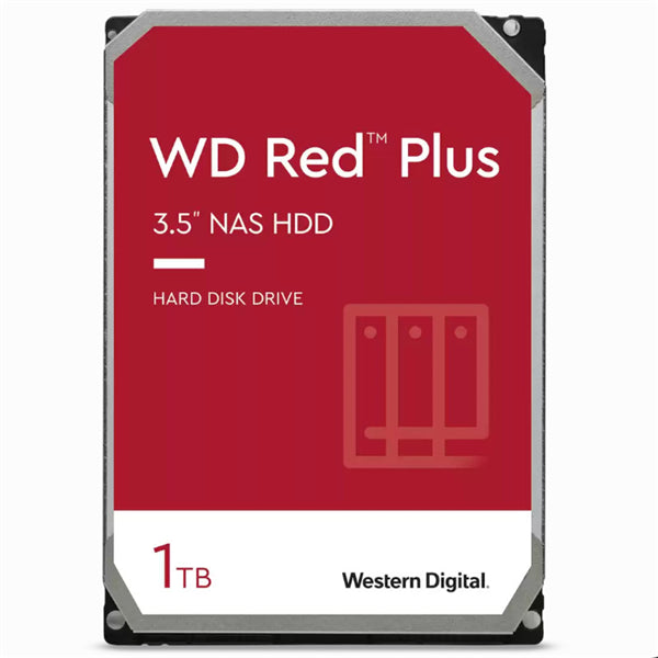 WD Red Plus 1TB SATA3 3.5" Intellipower 64MB NAS HDD 3Yr Wty