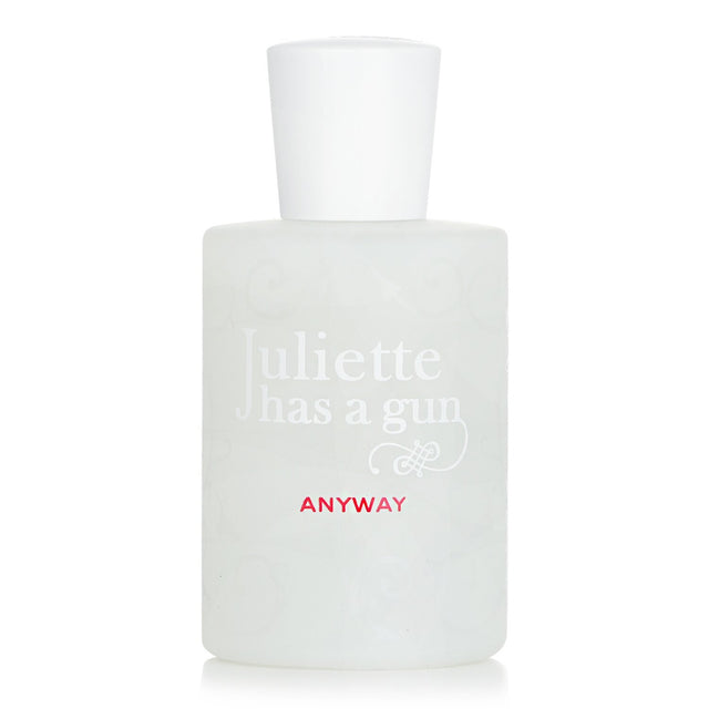 A 50ml bottle of Juliette Has A Gun - Anyway Eau De Parfum, featuring floral woody notes perfect for modern women.