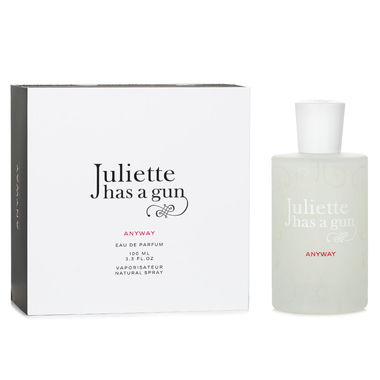 Juliette Has A Gun Anyway Eau De Parfum, a floral woody fragrance with neroli, lime, and jasmine, perfect for modern women.