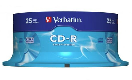 Verbatim CD-R 700MB 52x spindle with 25 high-performance discs for reliable data storage and fast recording speeds.