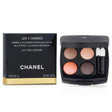 Chanel Les 4 Ombres No. 204 Tisse Vendome eye shadow quad with four richly pigmented shades in a chic mirrored compact.