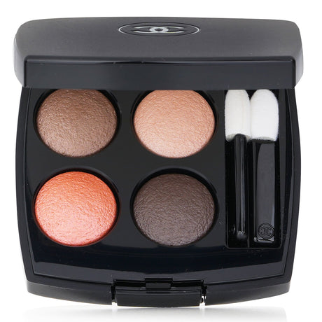 Chanel Les 4 Ombres No. 204 Tisse Vendome quad features four blendable shades in a mirrored compact for versatile eye looks.