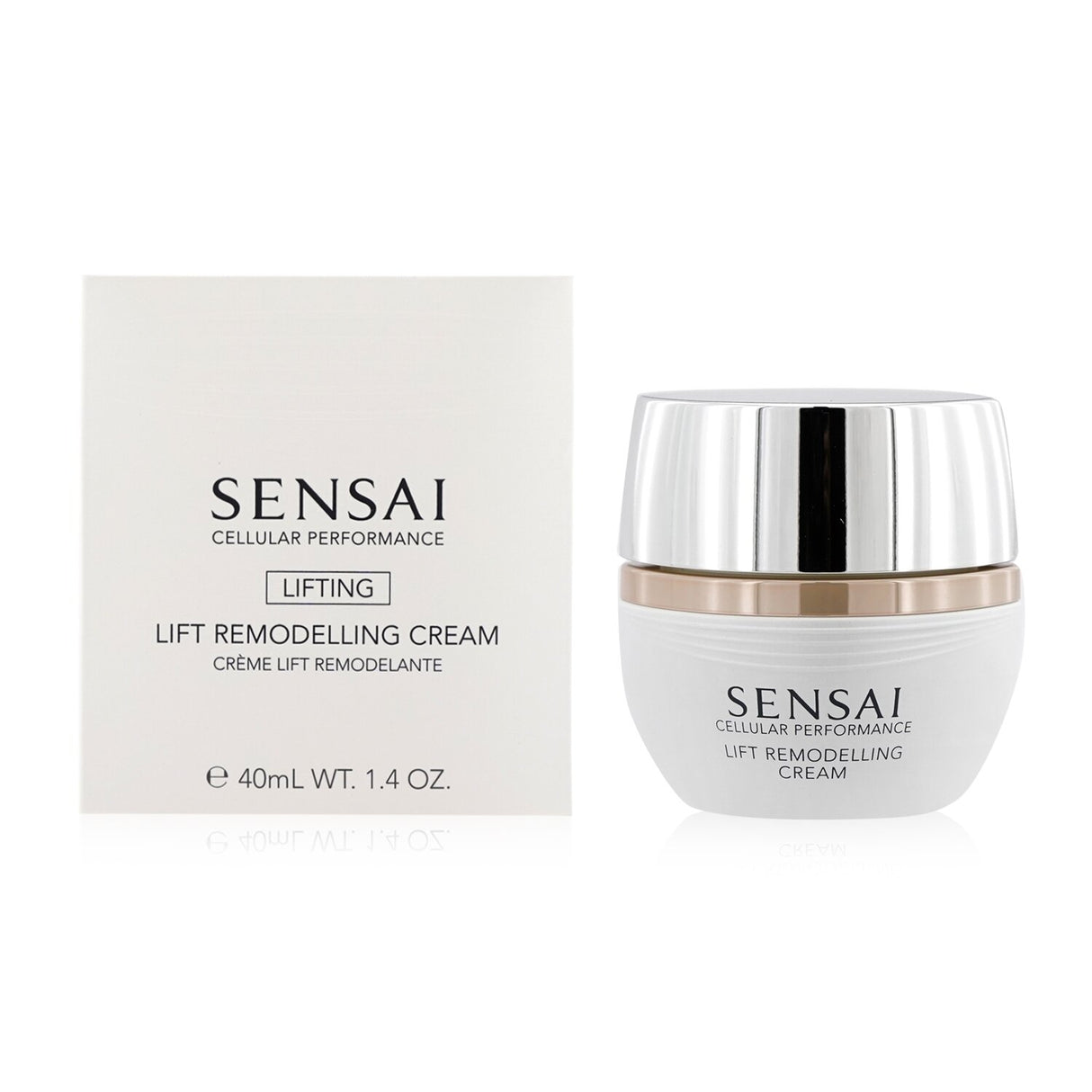 Kanebo Sensai Lift Remodelling Cream 40ml enhances firmness with Micro-Mesh Uplifter and Shikuwasa extract for youthful skin.