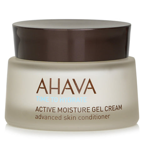 Ahava Time To Hydrate Active Moisture Gel Cream in 50ml, a lightweight moisturizer for deep hydration and a smoother complexion.