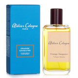 Atelier Cologne Orange Sanguine 100ml spray, a vibrant citrus fragrance with notes of red orange, jasmine, and warm sandalwood.