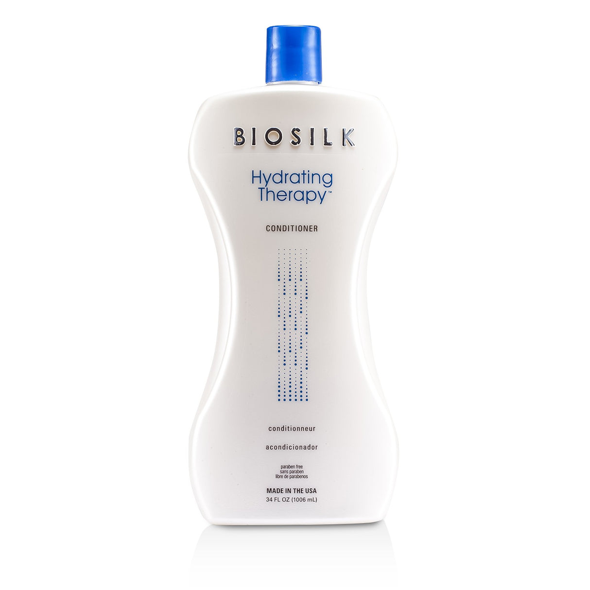 BioSilk Hydrating Therapy Conditioner 1006ml for revitalizing hair with quinoa, Silk Protein, and Maracuja Oil for moisture and strength.