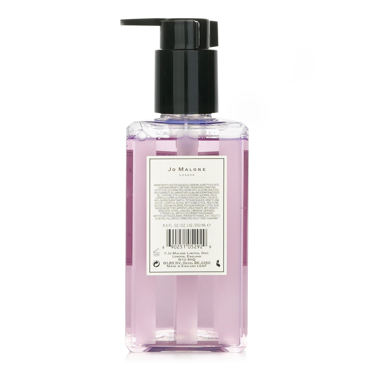 Jo Malone Red Roses Body & Hand Wash (250ml) with pump, featuring a nourishing formula and refreshing rose scent for soft skin.