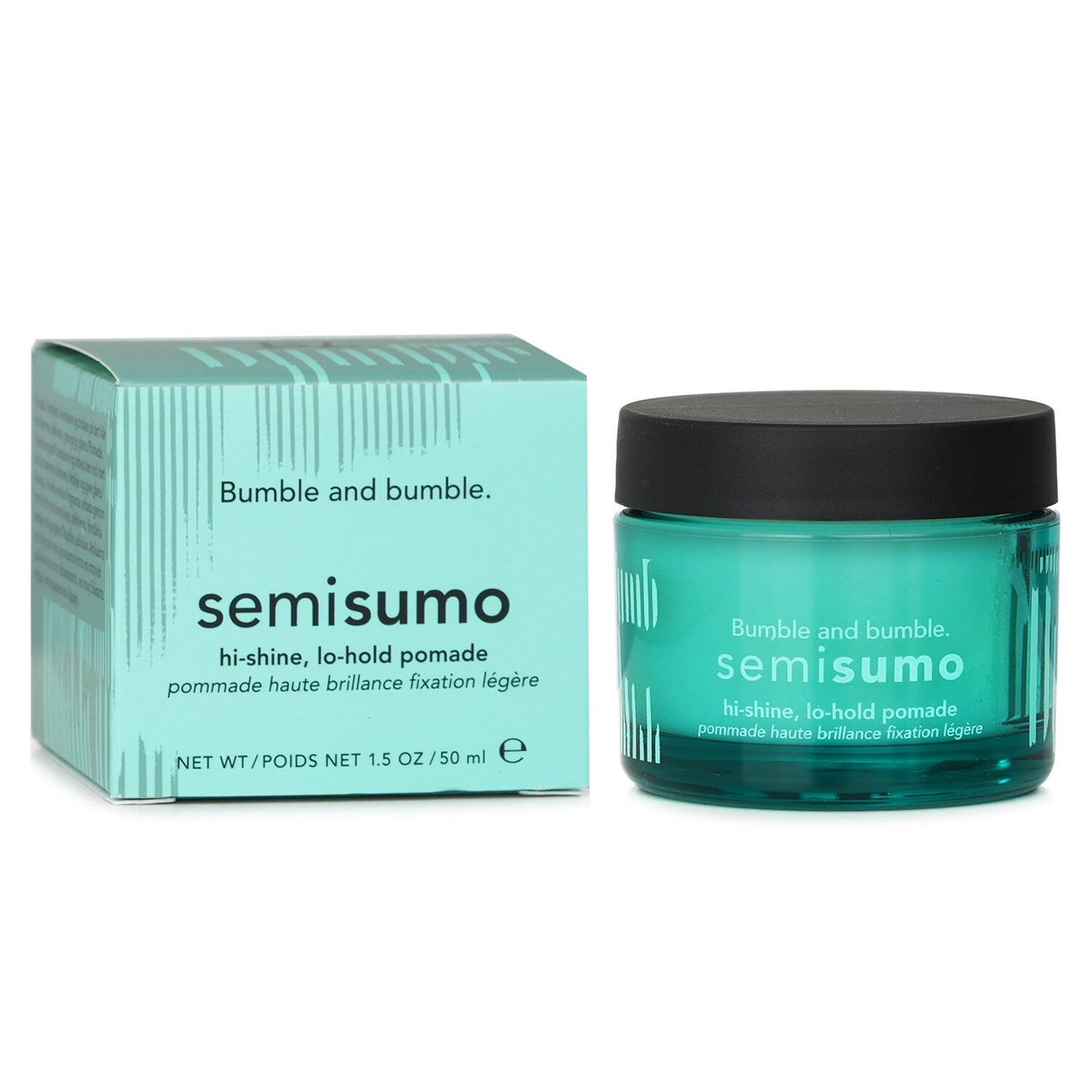 Bumble and Bumble Bb. Semisumo pomade, 50ml, offers high shine and soft hold for all hair types, perfect for polished styles.