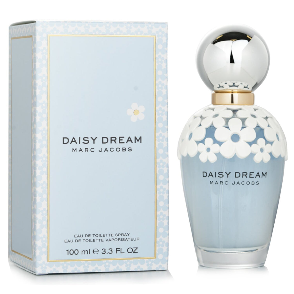 Marc Jacobs Daisy Dream Eau De Toilette Spray 100ml features a floral fruity aroma with notes of grapefruit, jasmine, and coconut.