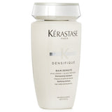 Kerastase Densifique Bain Densite Bodifying Shampoo revitalizes thin hair, enhancing density with Stemoxydine and Hyaluronic Acid.