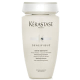 Kerastase Densifique Bain Densite Shampoo revitalizes thin hair, enhancing density and fullness with Stemoxydine and Hyaluronic Acid.