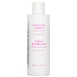 Revitalizing lotion with Caffeine and Vitamins B3 & B12, soothing Allantoin, for hydrated, elastic, and calm skin.
