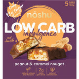 Noshu Low Carb Indulgence Bars Peanut & Caramel Nougat 5 pack 160g