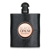 Yves Saint Laurent Black Opium 90ml perfume featuring sweet, spicy notes of coffee, jasmine, and vanilla in elegant packaging.