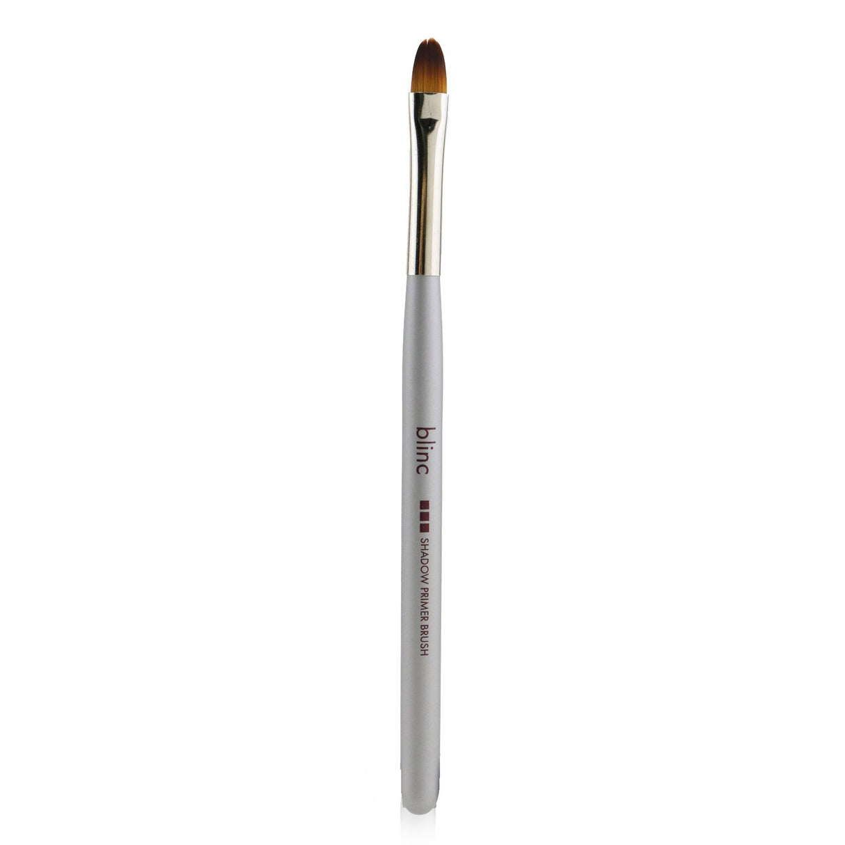 Blinc Shadow Primer Brush with synthetic fibers for even eyeshadow application and dual use for concealer blending.