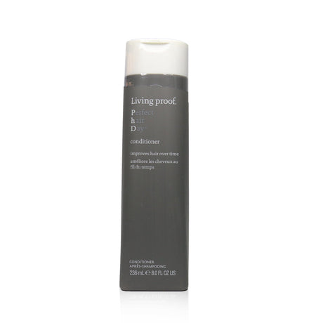 Living Proof Perfect Hair Day Conditioner in 236ml, designed for all hair types, enhances shine, smoothness, and volume with a patented formula.