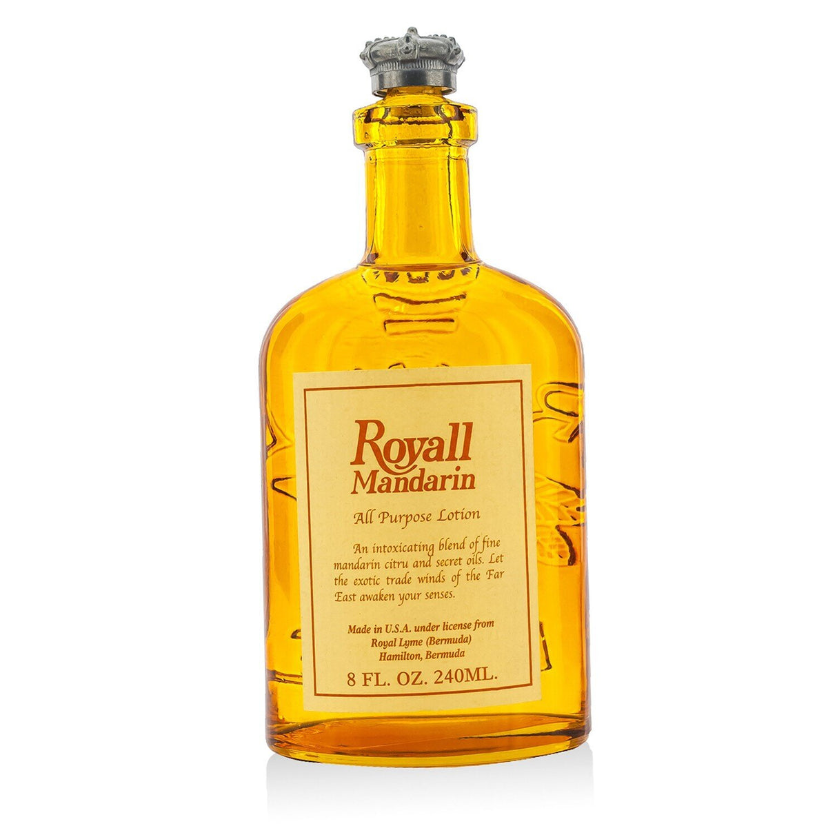 Royall Mandarin All Purpose Lotion Splash, a versatile grooming lotion with tropical fragrance notes for men.