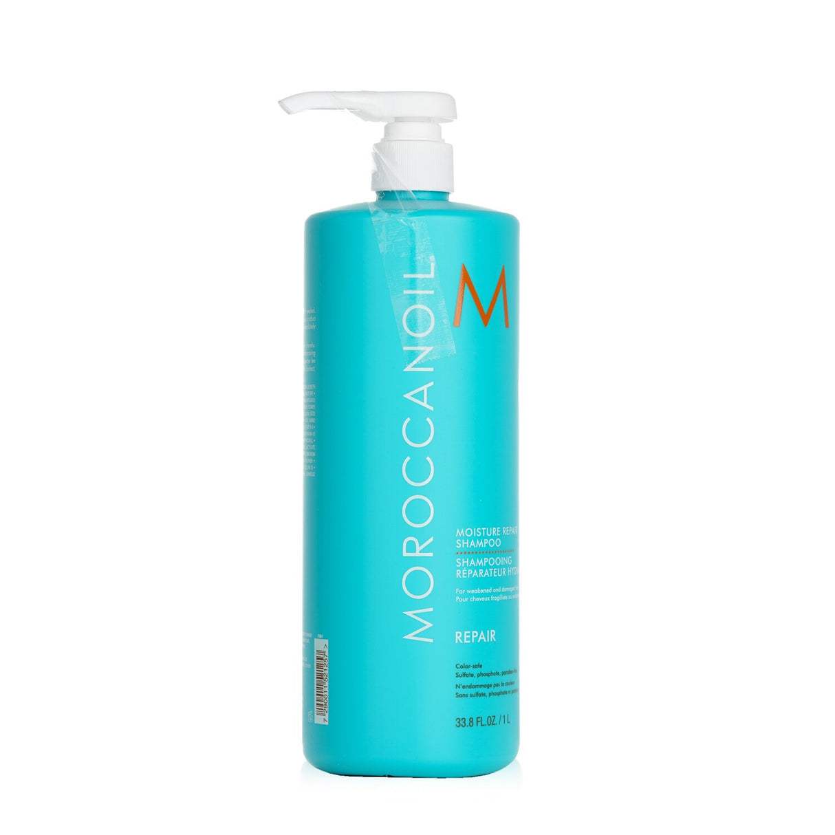 Moroccanoil Moisture Repair Shampoo in a 1000ml bottle, designed for rejuvenating weakened and damaged hair.