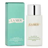 La Mer SPF 50 UV Protecting Fluid in 50ml, a lightweight skincare essential for hydration and sun protection.