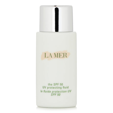 La Mer SPF 50 UV Protecting Fluid is a lightweight sunscreen that hydrates, protects, and evens skin tone with radiant finish.