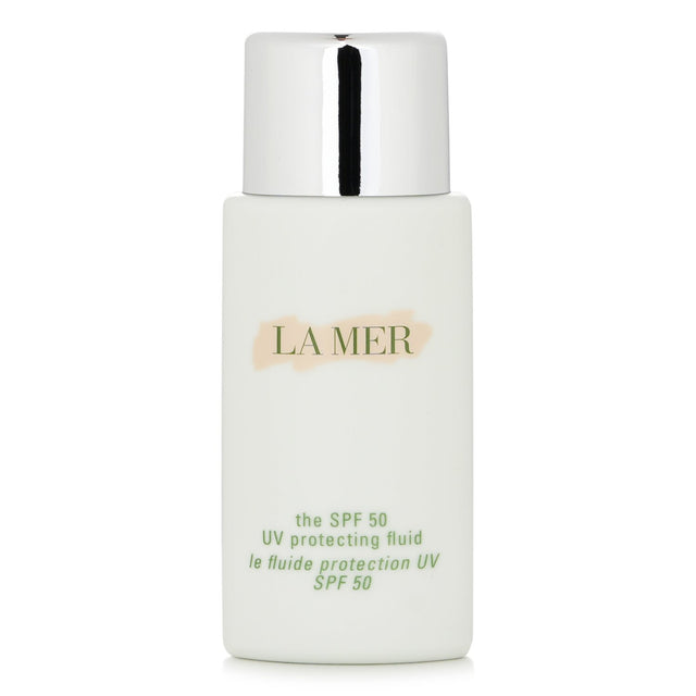 La Mer SPF 50 UV Protecting Fluid is a lightweight sunscreen that hydrates, protects, and evens skin tone with radiant finish.
