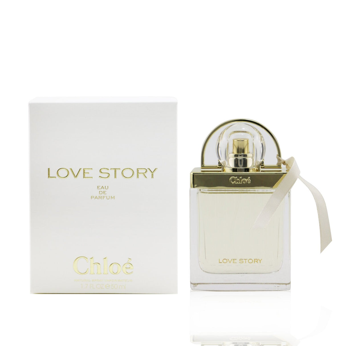 Chloe Love Story Eau De Parfum, 50ml, features floral notes inspired by Parisian romance for an uplifting scent.