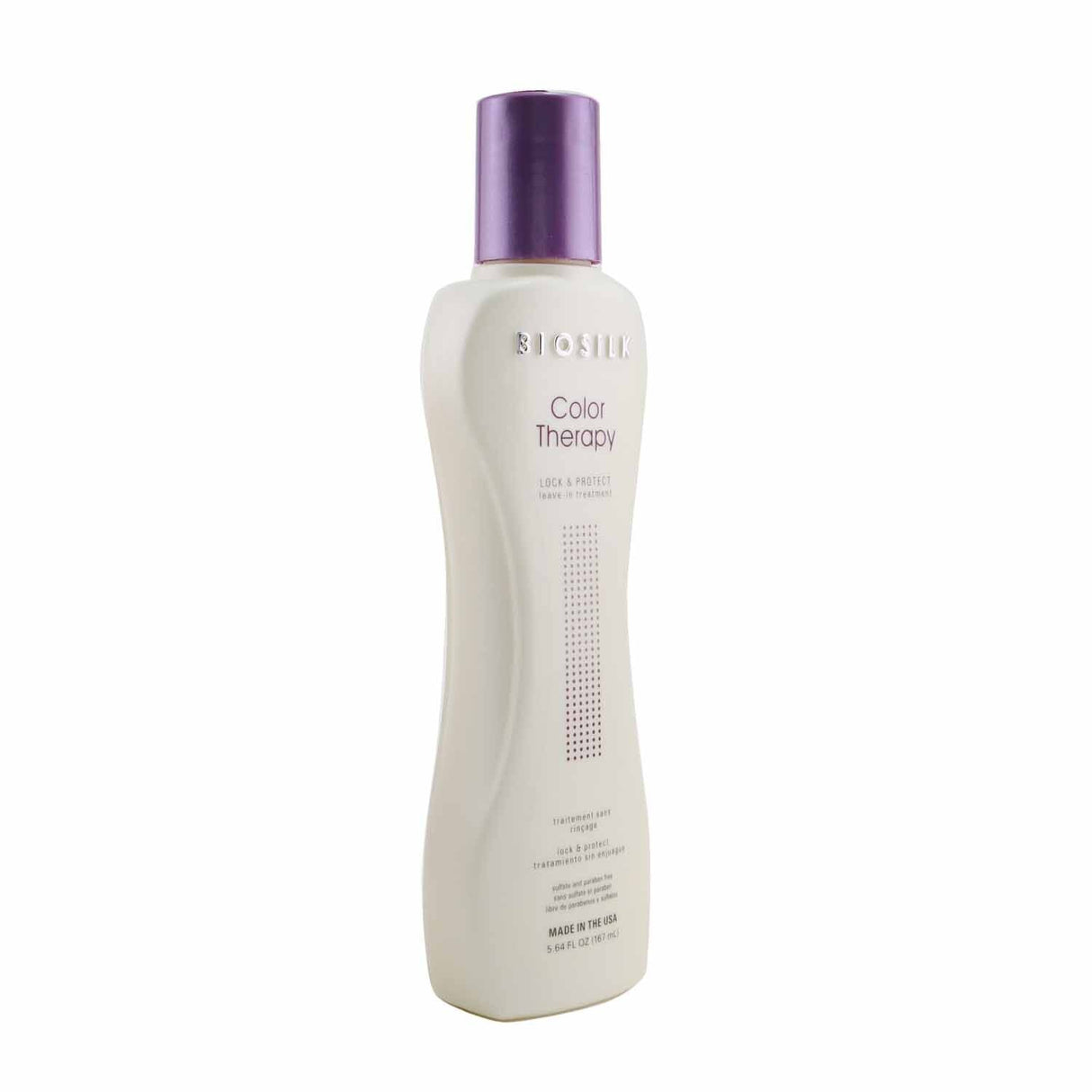 BioSilk Color Therapy Lock & Protect 167ml: Leave-in treatment for color-treated hair with maracuja oil and silk for moisture and strength.