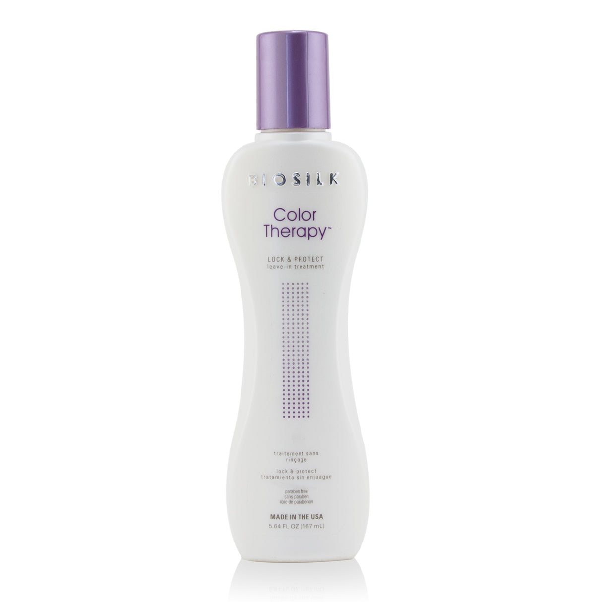 BioSilk Color Therapy Lock & Protect is a leave-in treatment that nourishes and protects color-treated hair with maracuja oil and silk proteins.