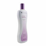 Violet-toned sulfate-free shampoo for enhancing and brightening blonde hair while removing impurities and maintaining moisture.