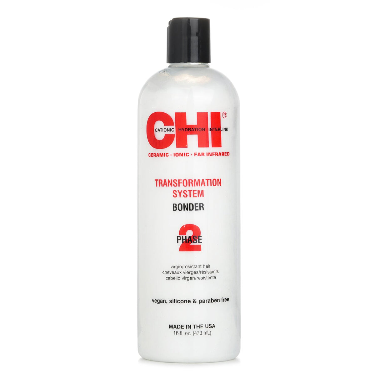 CHI Transformation System Phase 2 Bonder Formula A for resistant hair, providing smooth, shiny, and manageable locks.