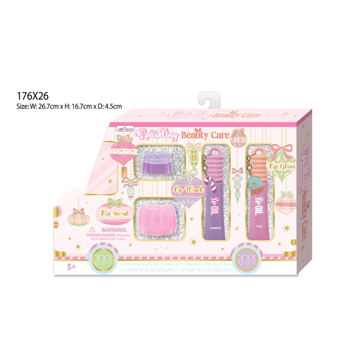 Kids Lip Care Set with Lip Oils, Scrub & Mask