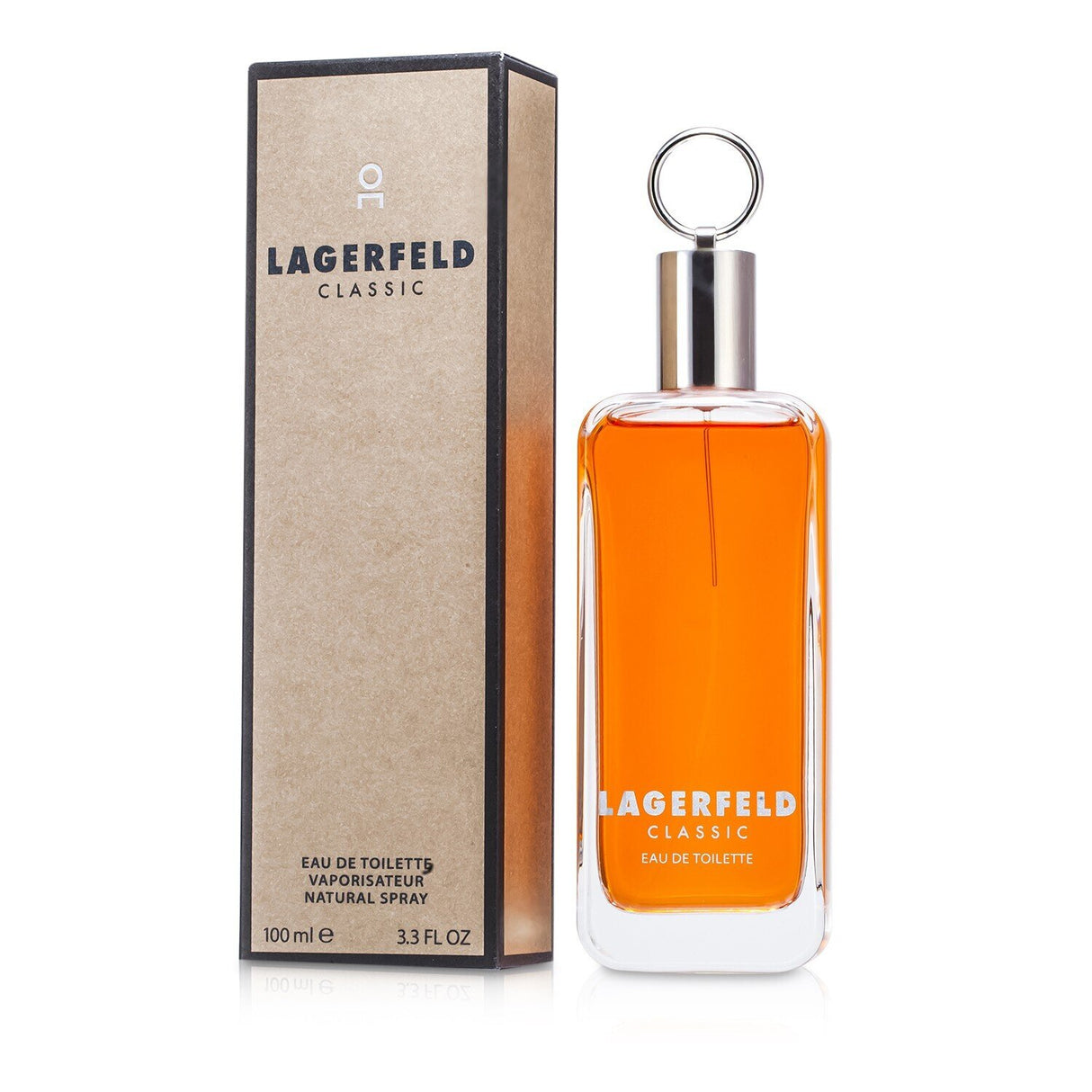 Lagerfeld Classic Eau De Toilette Spray 100ml features a refreshing blend of cinnamon, cypress, and sandalwood for modern men.