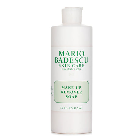 Creamy oil-free makeup remover soap, suitable for all skin types, gently cleanses without drying, leaving skin soft and smooth.