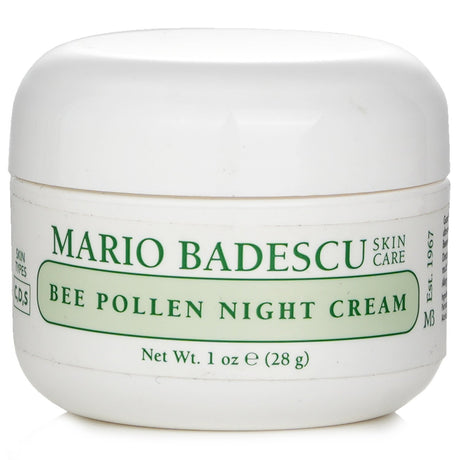 Mario Badescu Bee Pollen Night Cream in 29ml, designed for hydration and improved texture for combo, dry, and sensitive skin.