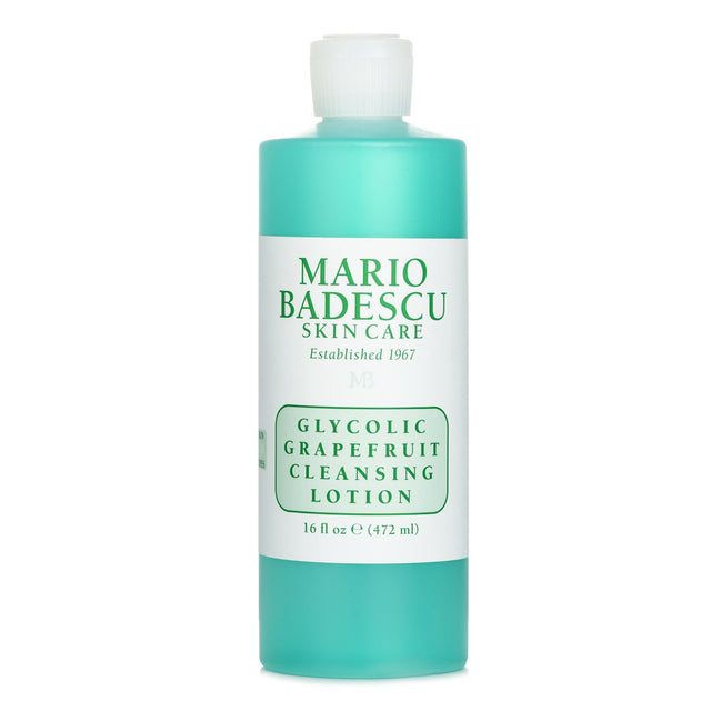 Mario Badescu Glycolic Grapefruit Cleansing Lotion, 472ml, exfoliates and brightens combination/oily skin for a radiant complexion.