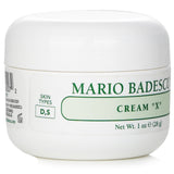 Mario Badescu Cream X, a rich 29ml moisturizer for dry/sensitive skin, infused with vitamins and hyaluronic acid for hydration.