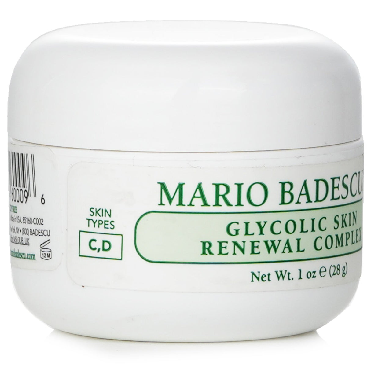 Mario Badescu Glycolic Skin Renewal Complex in a 29ml jar, designed for combination/dry skin to rejuvenate and hydrate.
