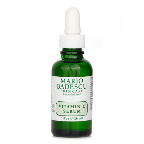 A bottle of Mario Badescu Vitamin C Serum, 29ml, enhances skin brightness and hydration for a youthful glow.